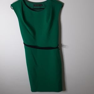 The Limited green sleeveless dress with black belt
